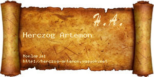 Herczog Artemon névjegykártya